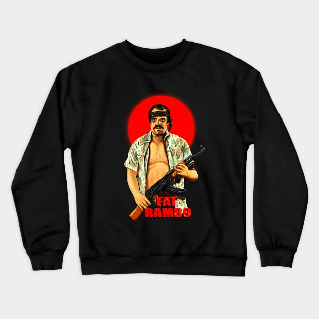 Fat Rambo Crewneck Sweatshirt by Blahblahpop